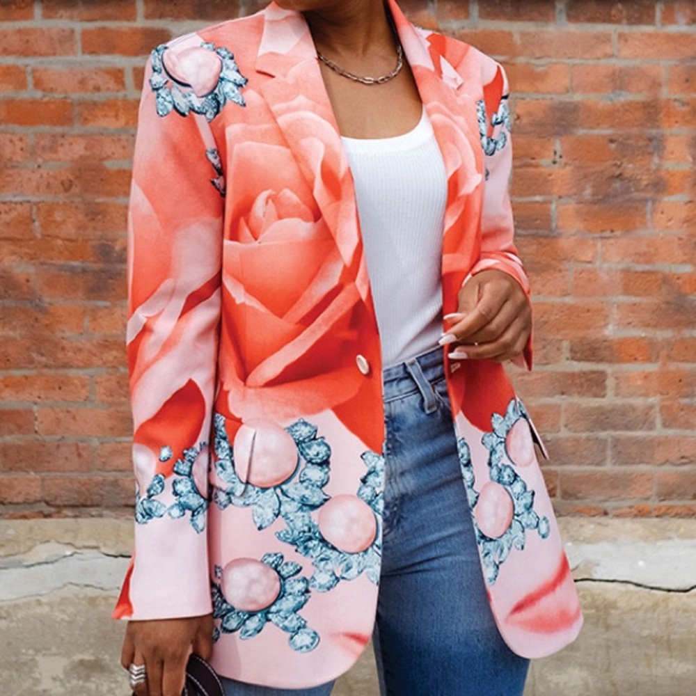 NWOT-*never worn* Just Cavalli floral blazer